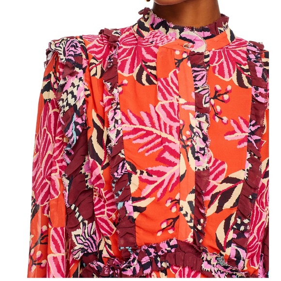 NWT | FARM Rio Rio Ruffled Tiered Mini Dress | Size XL - Picture 4 of 8